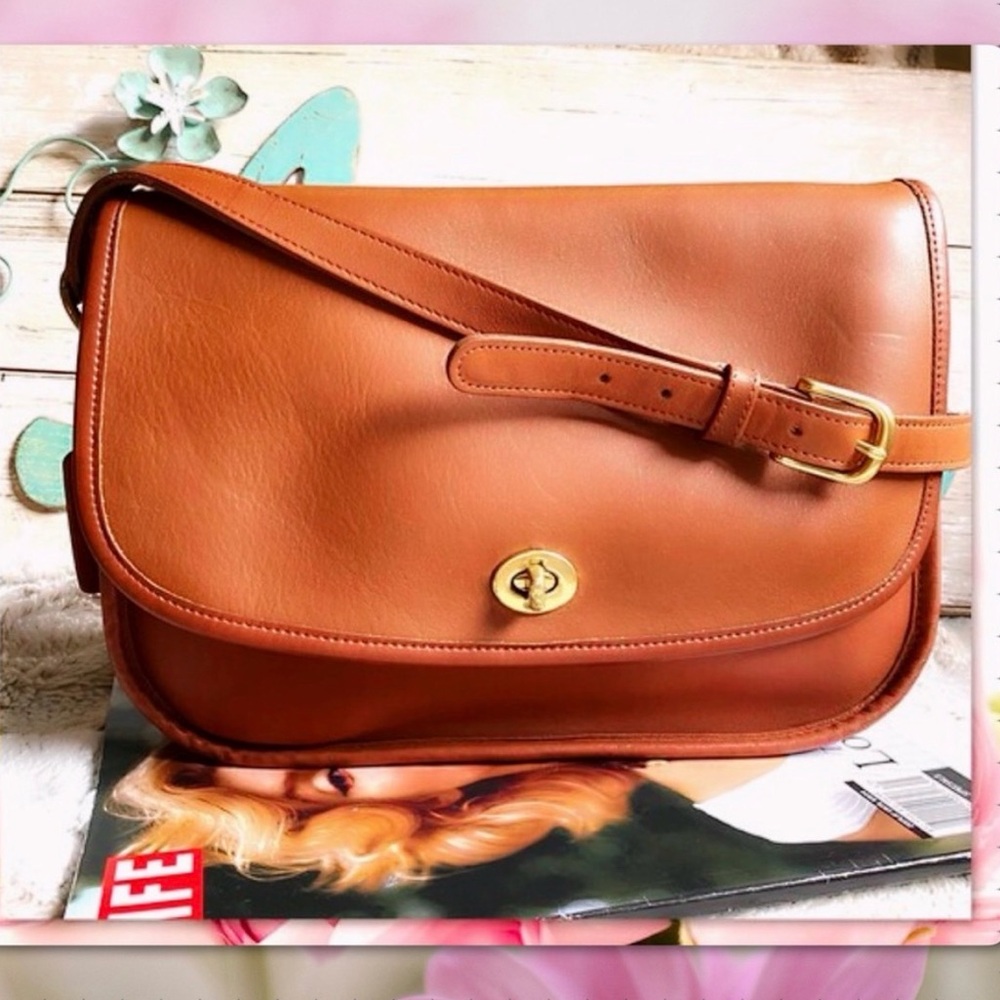 COACH VINTAGE BRITISH TAN CROSSBODY CLASSIC CITY BAG 9790